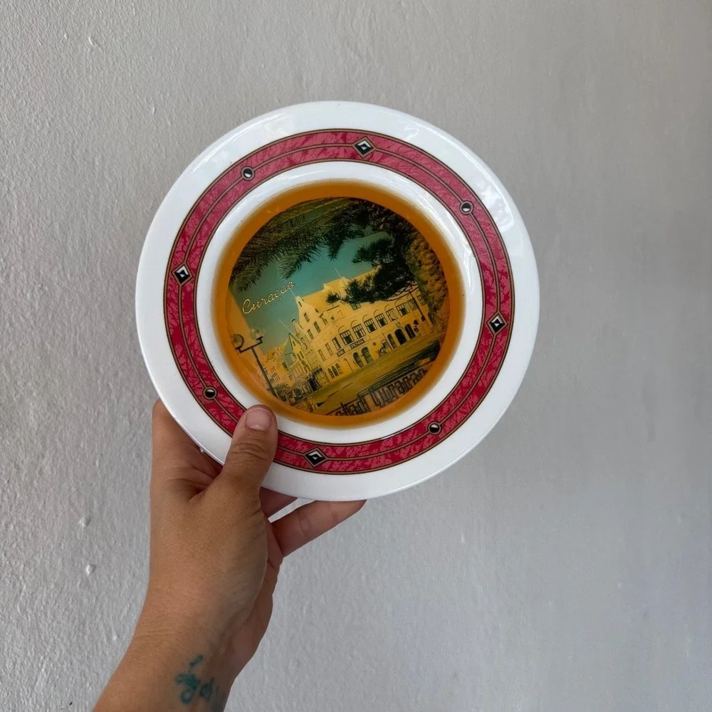 Vintage‎ Bormioli Rocco Curacao Decorative Plate Caribbean Souvenir